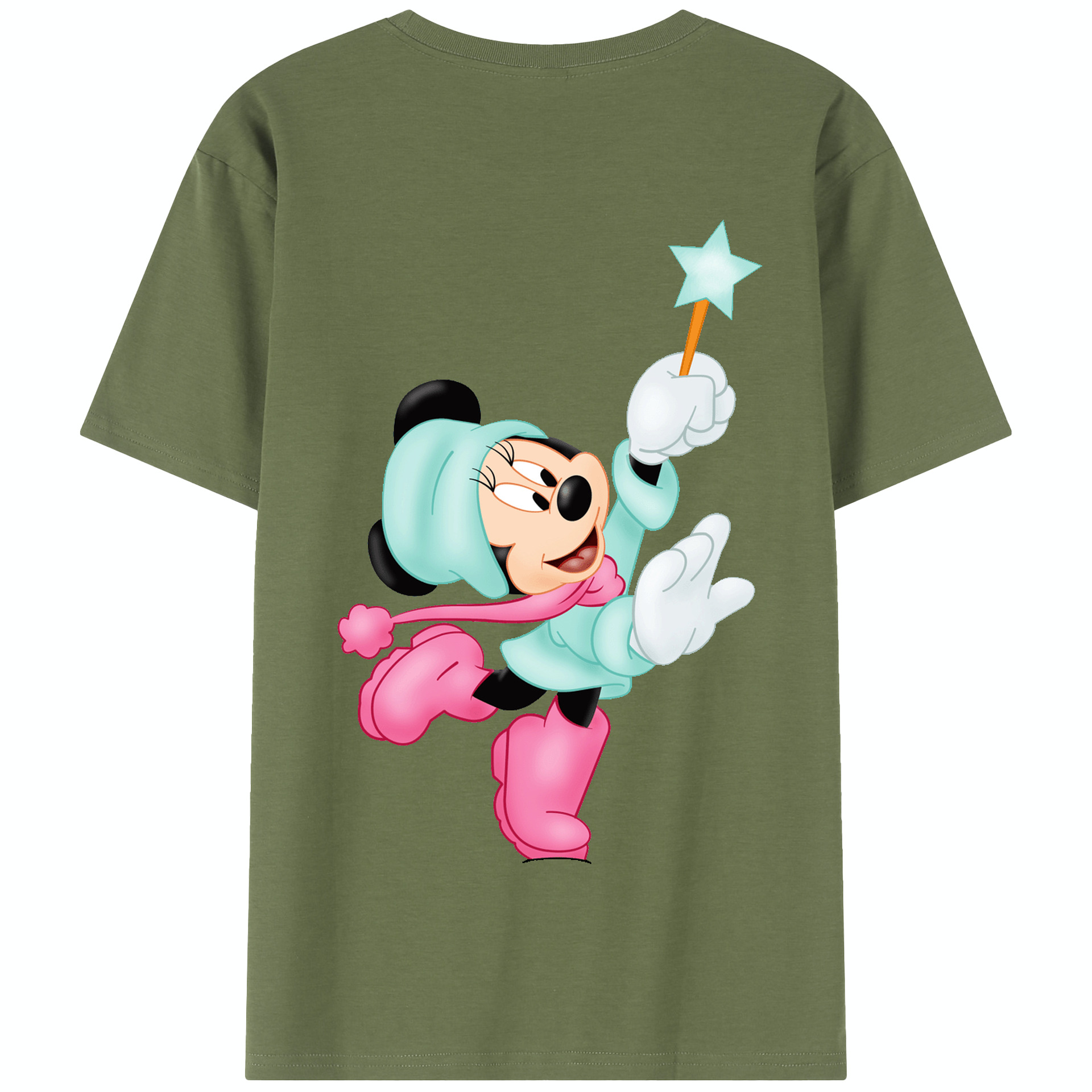 （画像用） ミッキーマウス Mickey Mouse 綿100％半袖Tシャツ（背面プリント）